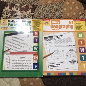 Evan-Moor Daily Geography Daily Paragraph Editing Grade 5 Two books @2004